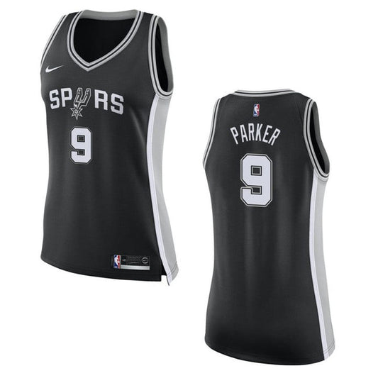 Women's San Antonio Spurs Tony Parker Icon Edition Jersey - Black